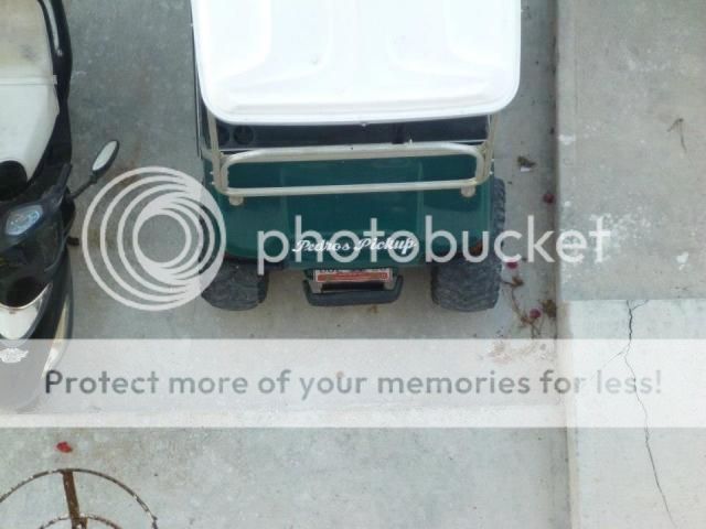 We even have our own personalized golf cart, not that one.........